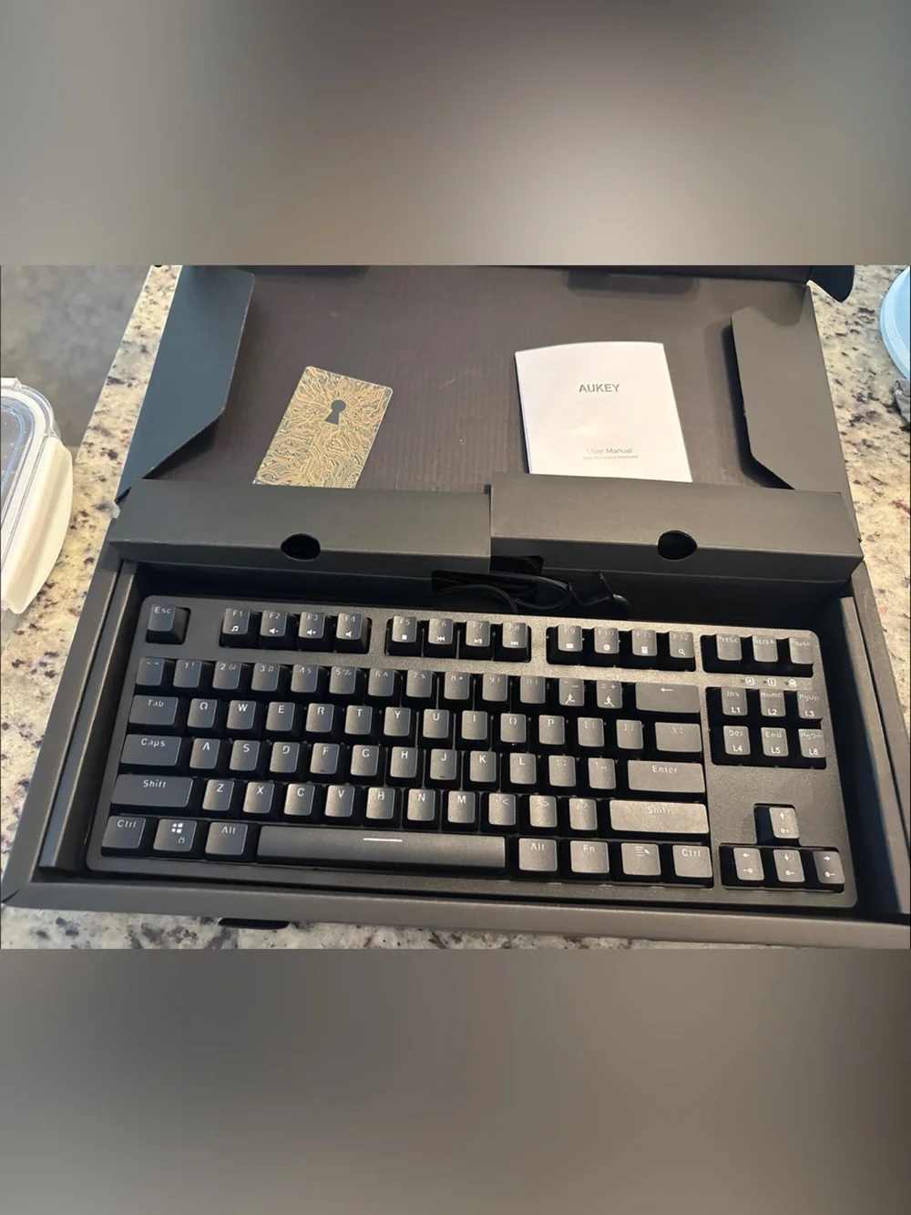 Black Mechanical Keyboard - Compact Wired Gaming Keyboard